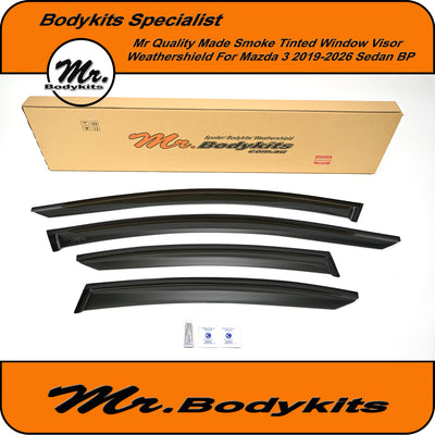 High Quality Weathershields Window Door Visors For Mazda 3 2019-2026 Sedan