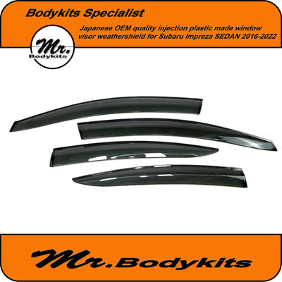 Japanese OEM Quality Window Visor, Weathershield For Subaru 2016-2022 Impreza Sedan