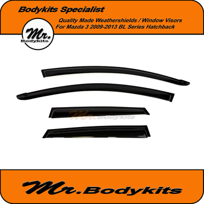 Quality Weathershields Window Visors For Mazda 3 2009–2013 Hatchback BL Hatch