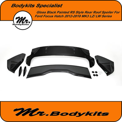 Ford Focus MK3 Hatch LZ/ LW 2012-2018 Gloss Black RS Style Spoiler Wing , Mr Bodykits