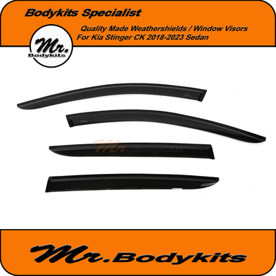 Premium Weathershields / Window Visors for Kia Stinger CK 2018-2023 Sedan (Set of 4)