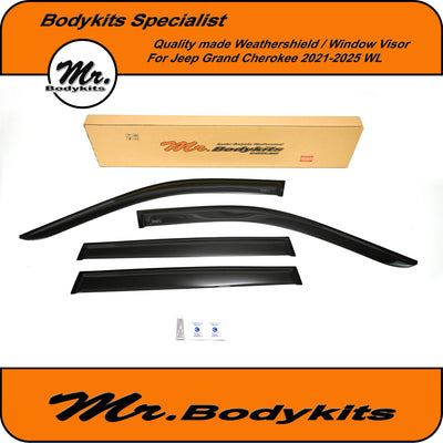 Premium Weathershield Window Visor For Jeep Grand Cherokee 2021-2025 WL, Mr Bodykits