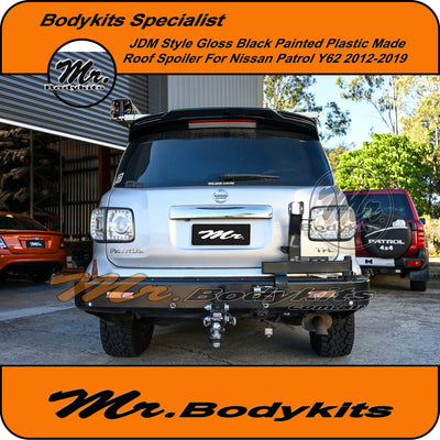 Nissan Patrol GU Y62 2012–2019 Roof Spoiler JDM Style Gloss Black Painted Finish