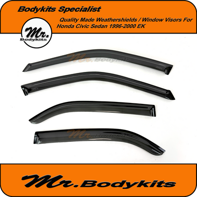 Mr Bodykits Quality Weathershield Window Visor For Honda Civic Sedan 1996-2000 EK