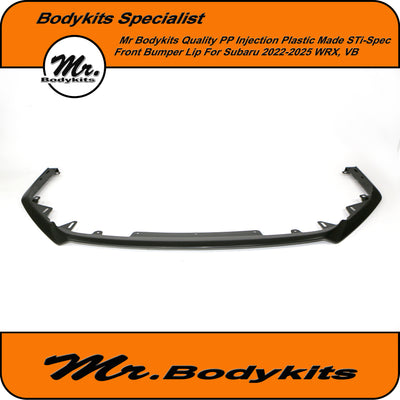 Subaru WRX VB 2022-2025 Sedan Front Bumper Lip Splitter, OEM Quality PP Injection Made