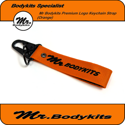 Mr Bodykits Logo Premium Keychain Strap – Orange