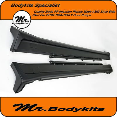 Mercedes Benz E-class W124 1984-1996 Plastic AMG Style Side Skirts Set (C124 2 Door Coupe)