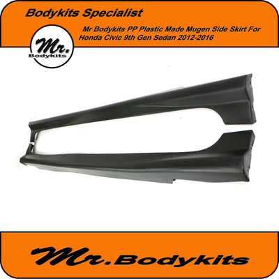 Honda Civic 9th Gen 2012-2016 FB Plastic Mugen Style Side Skirt by Mr Bodykits