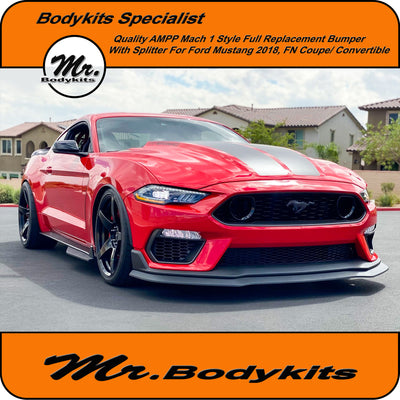 Quality AMPP Mach 1 Style Front Bumper For Ford Mustang 2018-2022 FN, Mr Bodykits