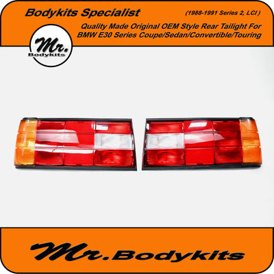 BMW E30 1988-1991 Series 2 LCI Tail Light Coupe, Sedan, Convertible Quality OEM Original Style