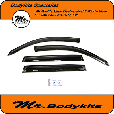 BMW X3 2011-2017 F25 Weathershield Window Visor Guard by Mr Bodykits