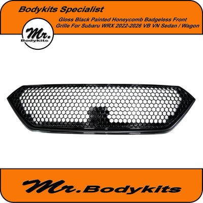Subaru WRX 2022-2026 VB VN Front Replacement Grille For Sedan / Wagon, Quality Gloss Black.