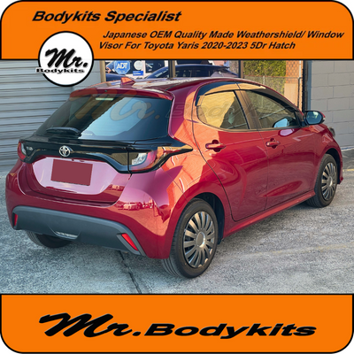 Toyota Yaris Weathershield Window Visor 2020-2024 5D Hatch MXPA10R, MXPH10R (Set of 4) (Injection Plastic High Quality)