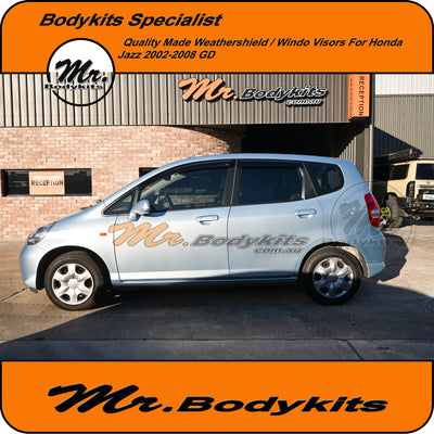 Honda Jazz GD 2002-2008 Window Visor Weathershield – Dark Tint, Quality Plastic