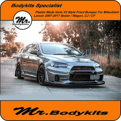 Mitsubishi Lancer CJ CF Sedan/Hatch 07-17 Varis V3 Style Front Bumper Bar, Mr Bodykits