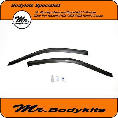 Honda Civic EG Weathershields Window Visors For 1992-1995 Hatch / Coupe, Mr Bodykits