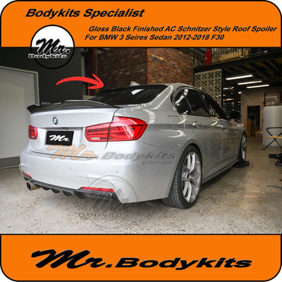 AC Schnitzer Style Roof Spoiler For BMW 3 Series 2012-2018 F30 Sedan Gloss Black Finished