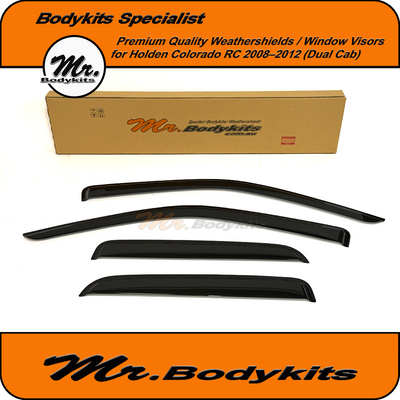 Premium Weathershields Window Visors For Holden Colorado RC 2008–2012 Dual Cab