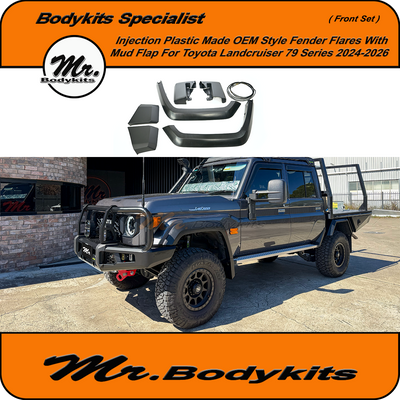 Mr Front Fender Flares Set Suitable For Toyota Landcruiser 70 Series (76/78/79) 2024-2026 (Front Set)