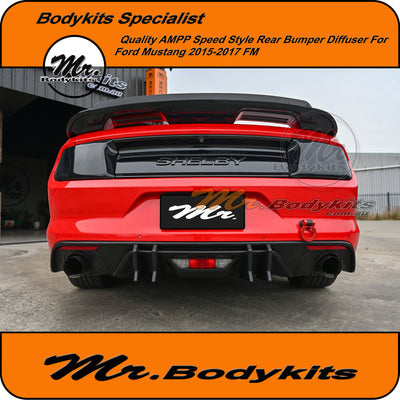 Ford Mustang 2015-2017 FM AMPP Speed Style Rear Bumper Diffuser. Quality Made