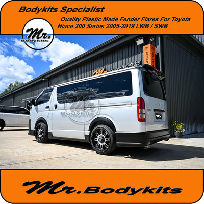 Wheel Guard Fender Flares Set For Toyota Hiace 2005-2019 LWB/SWB, Mr Bodykits