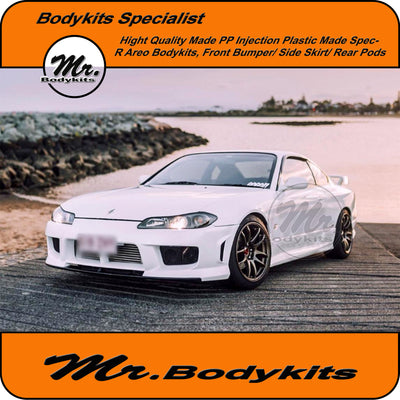 Nissan S15 200SX Spec-R Aero Plastic Bodykit – Front Bumper, Side Skirts & Rear Apron Pods
