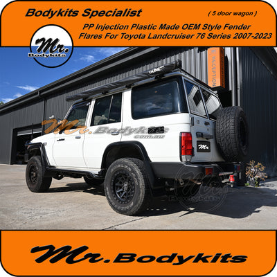 OEM Style Fender Flares For Toyota Landcruiser 76 Series Wagon 2007-2023, PP Injection Plastic Made