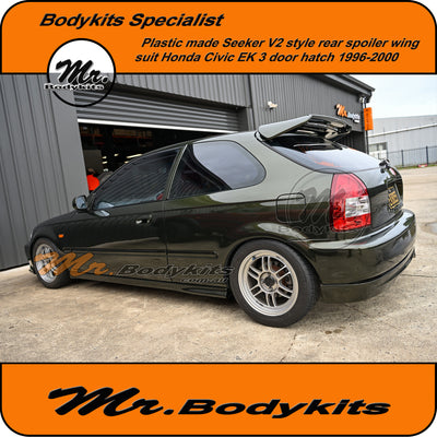 Plastic quality Seeker Rear Boot Spoiler Suit Honda EK Civic 3 Door Hatch 96-00