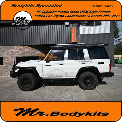 Mr Style PP Injection Plastic Fender Flares Suit Toyota Landcruiser 76 Series Wagon 2007-2023