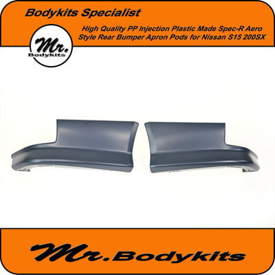 Spec-R Aero Style Plastic Rear Bumper Apron Pods For Nissan S15 200SX, Quality PP Plastic Made