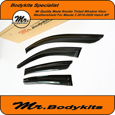 High Quality Weathershields Window Door Visors For Mazda 3 2019-2026 Hatch