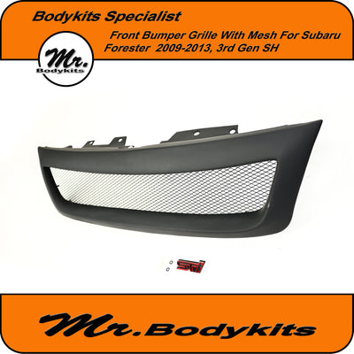 Front Bumper Grill With Mesh Suit Subaru Forester 2009-2013, SH 3rd Gen
