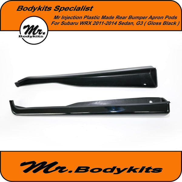 Subaru WRX JDM Style Rear Bumper Aprons/ Extension/ Pods Lip For 2011 ...