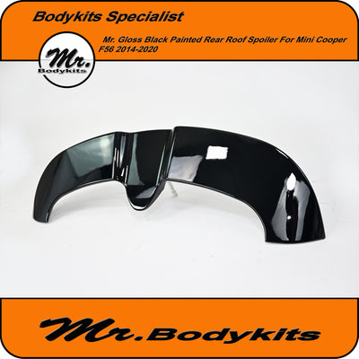 Mr Gloss Black Paint Rear Roof Spoiler For Mini Cooper F56 2014-2020, 3 Door Hatch