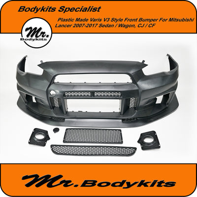 Mitsubishi Lancer CJ CF Sedan/Hatch 07-17 Varis V3 Style Front Bumper Bar, Mr Bodykits