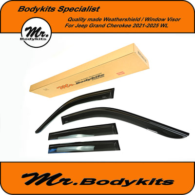 Premium Weathershield Window Visor For Jeep Grand Cherokee 2021-2025 WL, Mr Bodykits