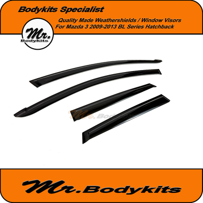 Quality Weathershields Window Visors For Mazda 3 2009–2013 Hatchback BL Hatch