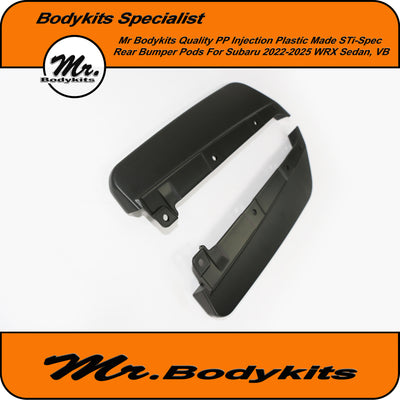 VB Subaru WRX 2022-2024 D-Spec Rear Bumper Pods/ Spats, Quality Plastic made, Mr Bodykits