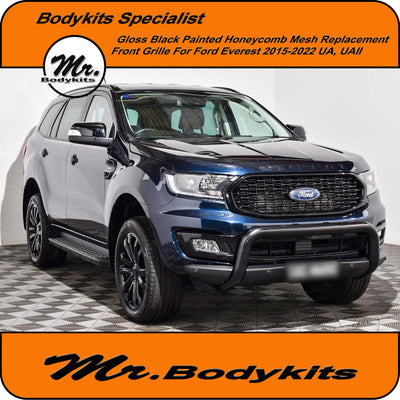 Ford Everest 2019-2022 Gloss Black Painted replacement Front Grille, Mr Bodykits