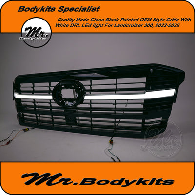 Toyota Landcruiser 300 Series 2022-2026 Aftermarket Front Grille With LED DRL Light