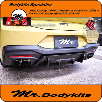 AMPP Competition Style Rear Bumper Diffuser For Mustang 2023-2027 FO S650, Quality Made