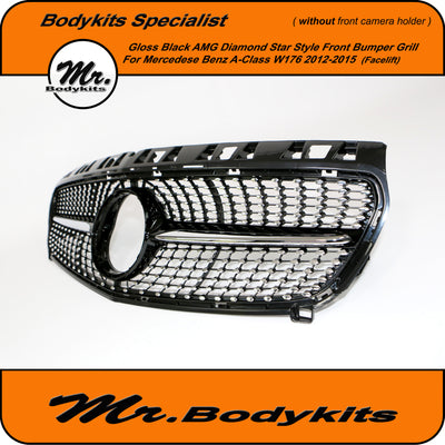 Mercedes Benz A-Class W176 Diamond Star Style Front Bumper Grille for 2012-2015