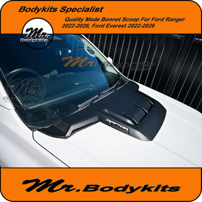 Ford Ranger / Everest 2022-2026 New Gen Raptor Style Bonnet Scoop, Quality With Great Fitment