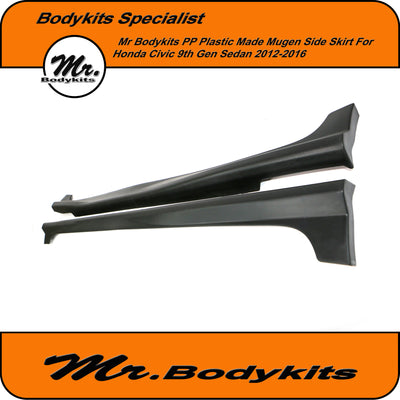 Honda Civic 9th Gen 2012-2016 FB Plastic Mugen Style Side Skirt by Mr Bodykits