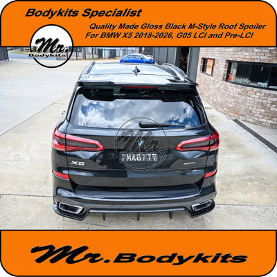 Gloss Black M Style Rear Boot Spoiler Wing For BMW X5 2018-2026, Mr Bodykits