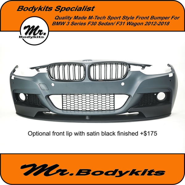 Plastic M-Tech Sport Front Bumper For BMW F30 F31 3 Series Sedan