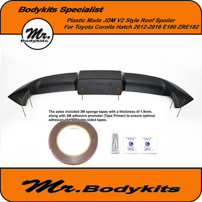 V2 Roof Spoiler Wing Suitable For Toyota Corolla Hatch 2012-2018 E180 ZRE182