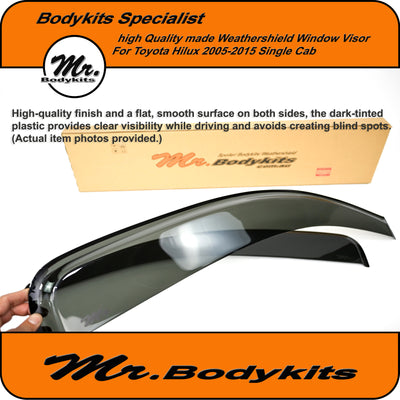 Mr Bodykits Quality Weathershield Window Visor For Toyota Hilux 2005-2015 Single Cab