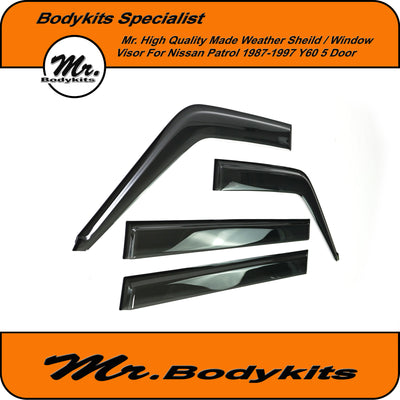 Premium Weathershields Window Visor For Nissan Patrol GQ Y60 1987-1997 5 Door