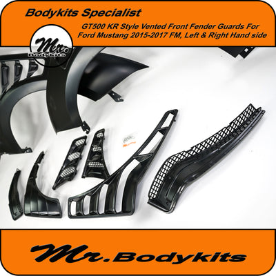 Ford Mustang 2015-2017 FM Front Fender Vented Guard GT500 KR Style,  Mr Bodykits